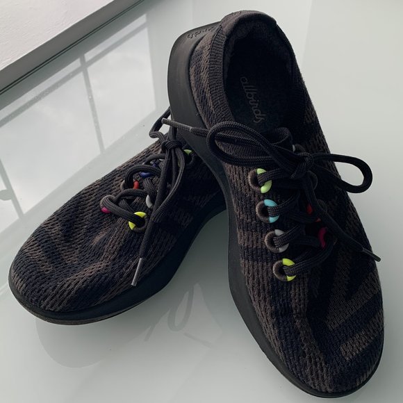 Allbirds Black Athletic Shoes with Multicolor Accents - Picture 2 of 7